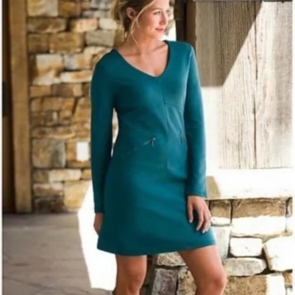 Athleta Teal Ponte Celebration Dress S